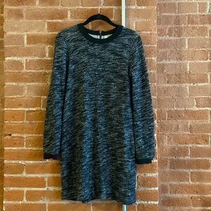 Madewell Sheath Dress in Marled Charcoal, M